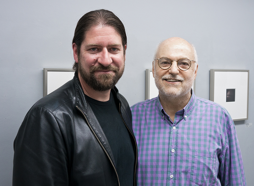 John Paul Caponigro and Larry Davis at the opening of the "Seeing The Unseen" exhibition.